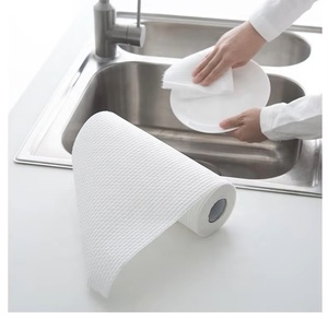Rollo de Paños Desechables Biodegradables de Tela No Tejida Spunlace de Viscosa para Limpieza de Cocina - Product Image 3