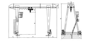 เครนโครงเหล็ก MH แบบ 5 ตัน พร้อมรอกไฟฟ้า สำหรับใช้งานภายในและภายนอกอาคาร เหมาะสำหรับงานก่อสร้างใหม่ ฟาร์ม อุตสาหกรรม ควบคุมระยะไกล 3-10 เมตร - Product Image 6