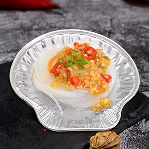 Contenedor <span class=keywords><strong>de</strong></span> aluminio desechable tipo concha <span class=keywords><strong>de</strong></span> 50 ml para mariscos, bandeja para barbacoa, horneado y envasado <span class=keywords><strong>de</strong></span> alimentos - Product Image 5