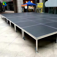 Scène portable en aluminium facile à assembler, podium simple à quatre pieds, scène de concert pour les entreprises de production d'événements