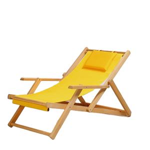 Chaise <span class=keywords><strong>de</strong></span> plage en bois massif <span class=keywords><strong>de</strong></span> grande taille, position d'extérieur, réglable, pliable, plage, coussin, pont <span class=keywords><strong>de</strong></span> <span class=keywords><strong>mer</strong></span>, confortable, réglable - Product Image 5