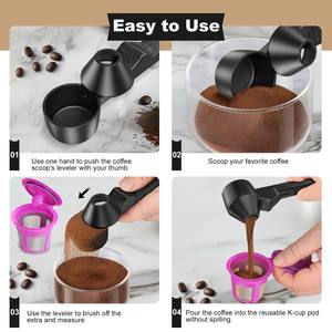 Cuillère doseuse précise de 2 cuillères à café pour café moulu, protéines/poudre, entonnoir, compatible avec les dosettes réutilisables K-Cup et distributeurs de lait infantile - Product Image 3