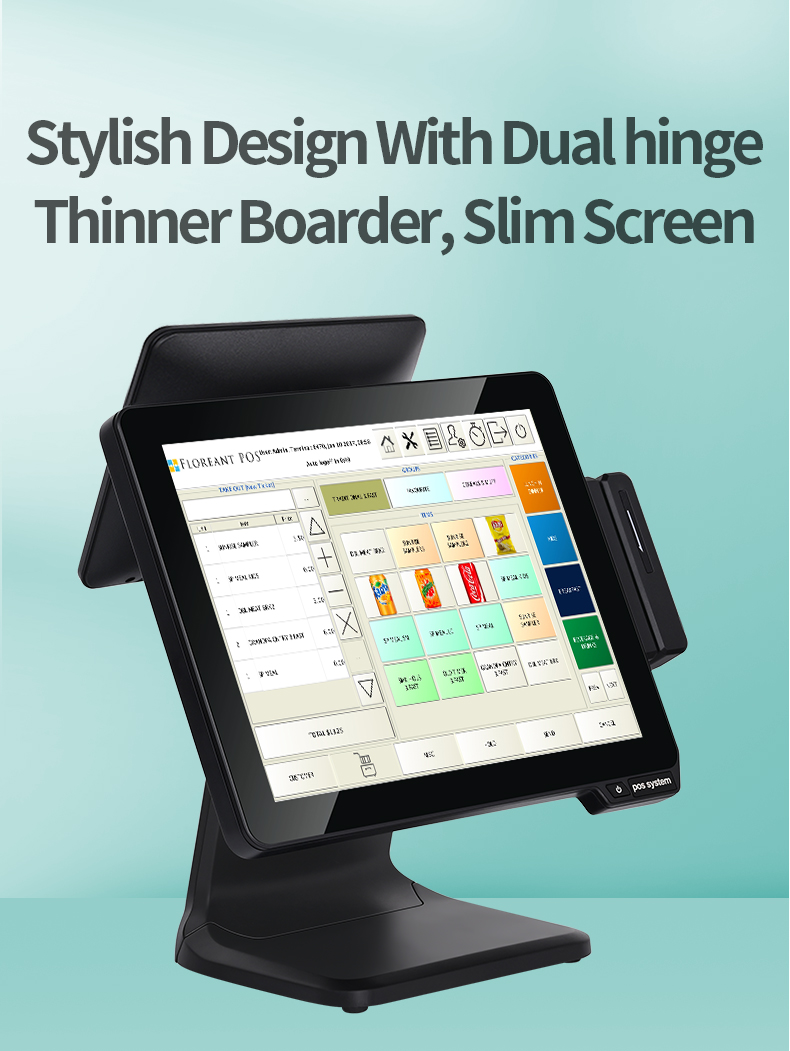 3years warranty 15inch aluminium alloy shell touch all in one Fanless Pos systems for store