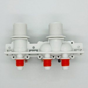 Washing Machine <b>Water</b> <b>Valve</b> 2 Inlet 3 Outlet <b>Solenoid</b> <b>Valve</b> Electric Steel Household Part Number 332900220303 - Product Image 2