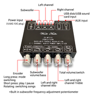 WUZHI AUDIO ZK-MT21S Amplificateur de haut-parleur audio 2.1 canaux Module de son Subwoofer Mid Treble APP Music Home