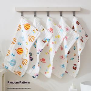 Toalla de Bebé Rectangular de Gasa de Algodón de Seis Capas, 25*50cm, con Diseño de Dibujos Animados Impresos, Tela Jersey, Toalla de Baño para Recién Nacidos, Fujian, China - Product Image 6