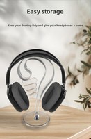 Support de rangement transparent en silicone Yanjin Z25 réglable et écologique pour écouteurs et casques d'ordinateur de bureau