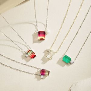 Dylam Rhodium 18K Gold Sterling <b>Silver</b> Infinite Elements Cubic Zirconia Crystal <b>Initial</b> W Alphabet Gradient <b>Pendant</b> Necklace - Product Image 2