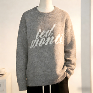 Suéter <span class=keywords><strong>de</strong></span> Cuello Redondo para Hombre, Mezcla <span class=keywords><strong>de</strong></span> Lana 100%, Estilo Casual Holgado, Tallas Grandes, Personalizable con Logotipos, Moda Primavera - Product Image 4