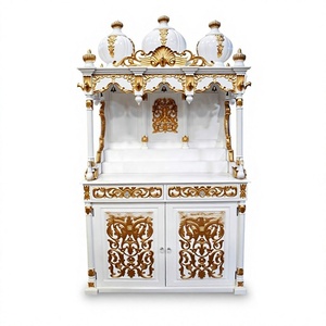 Mandir de madera de teca india grabado en venta, el mandir hindú de madera de teca más vendido para el hogar, compre el templo Sagwan de madera para el hogar. - Product Image 4