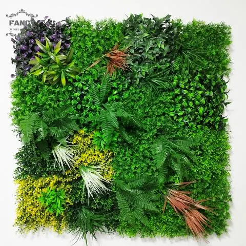 Artificial Greenery Wall Mat Assorted Foliage 1m x 1m Landscape Panel