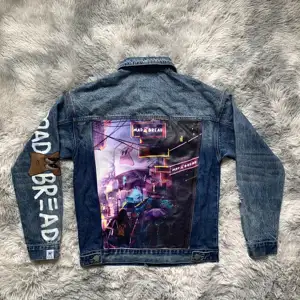 DENIMGUYS DTG Sublimation Digitaldruck Stick farbe hellblaue Jeans Herren jacke