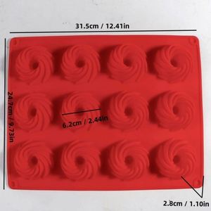 Cookie Silicone Cake Mold <b>Baking</b> Tools DIY Whirlwind Shape Dessert Chocolate Mold Oven Safe - Product Image 6