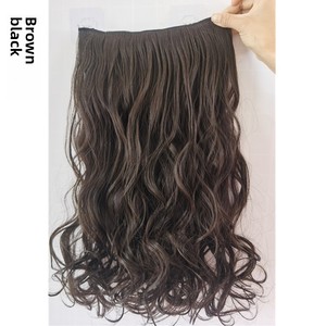 Peluca de una Pieza para Mujer, de Seda Sintética Resistente al Calor, Voluminosa, <span class=keywords><strong>Invisible</strong></span>, sin Marcas, Cabello Largo y Rizado - Product Image 4