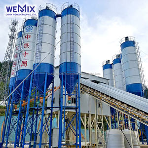 Planta dosificadora de hormigón HZS120 Planta dosificadora de hormigón estacionaria Planta de hormigón de mezcla lista Mezcladora de hormigón alimentada por Correa - Product Image 1