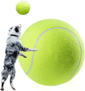 工厂库存定制标志2.5 ”直径环保橡胶宠物网球狗宠物安全狗玩具运动训练
