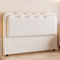 Leerle BL Light Luxury Ripple Cream Soft Bed Appui-tête Board Double Floor Wave Design Personnalisable Moderne Bois Populaire Internet