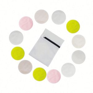 Tampons démaquillants réutilisables en coton lavables écologiques pour tous types de peau avec sac en filet pour le rangement et les cadeaux - Product Image 1