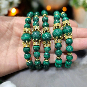 กำไลข้อมือหินอาเกตธรรมชาติคุณภาพสูง พร้อมจี้ทองแดง งานฝีมือพื้นบ้านแบบไม่ย้อมสี สำหรับผู้ชายและผู้หญิง ขายส่ง - Product Image 1