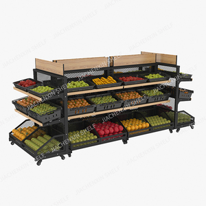 Estante para supermercado, estantería de verduras con ruedas, firme, gran oferta, directa de fábrica - Product Image 1