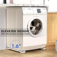 Pieds et Supports Antichocs Réglables pour Réfrigérateur, Patins Antivibration, Socle Universel pour Lave-linge et Sèche-linge