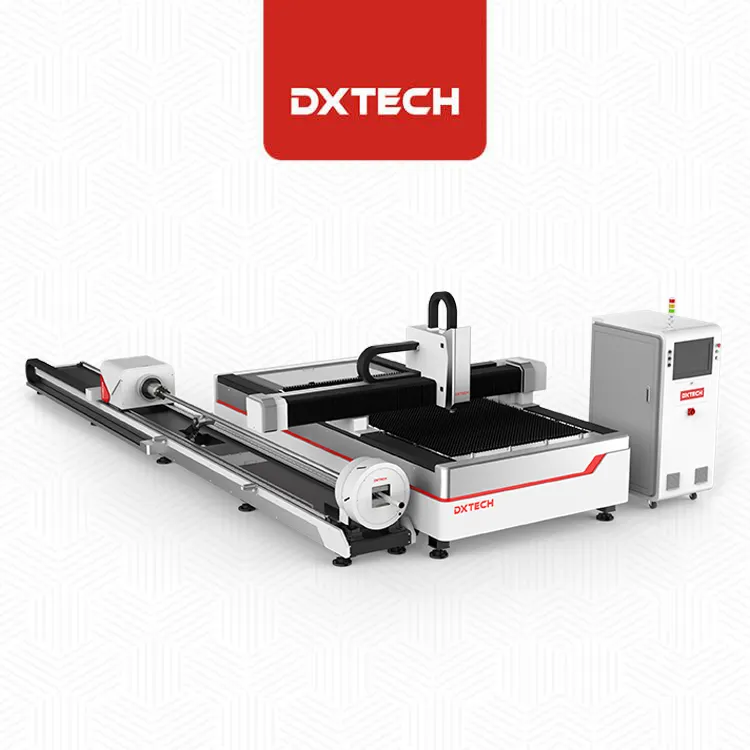 Dxtech mesin pemotong Laser 3000w, untuk lembar dan tabung pemotong Laser 3000*1500mm