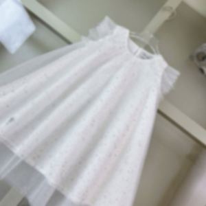 Elegante Vestido Formal de Lujo sin Mangas con Cuello Redondo para Niñas - Versión Coreana de Cintura Alta, Largo hasta la Rodilla, Estilo Princesa con Lazo - Product Image 3