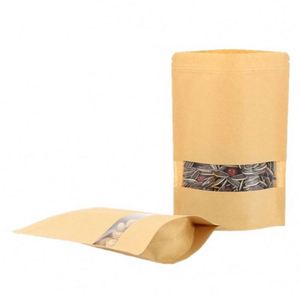 Sachet Doypack Imperméable Personnalisé en Papier Kraft pour Bonbons et Pain avec Fenêtre 14x20cm – Pack Promotionnel - Product Image 2