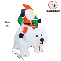 Oso Inflable LED de 2.1m, Muñeco de Nieve Navideño, Juguete de Jardín para Niños, Regalo de Navidad, Decoración para Fiestas de Año Nuevo