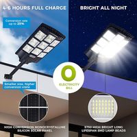 Lampu Jalan Tenaga Surya Terintegrasi Farola Solar 1000w 2000w 3000w Tahan Air Luar Ruangan Ip67 All in One Lampu Jalan LED Tenaga Surya