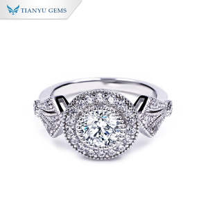 Anillo de Plata de Ley S925 con Moissanita Tianyu, 2 Colores, Banda Brillante con Incrustaciones de Lujo para Fiestas, Cócteles y Salidas Nocturnas - Product Image 1