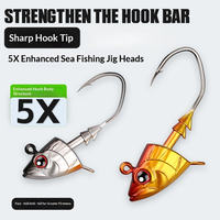 Tête de jig en plomb pour tête de poisson 21g-50g, plusieurs tailles, à large ouverture, pour eau salée, pour la pêche au bar, pour leurres souples, matériel de pêche en bateau