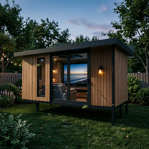 Cabina Prefabbricata per <span class=keywords><strong>Hobby</strong></span> e Giardino, Spazio Multiuso per Artigianato, Musica e Progetti Fai-da-Te, Facile da Montare, Struttura Resistente - Product Image 6