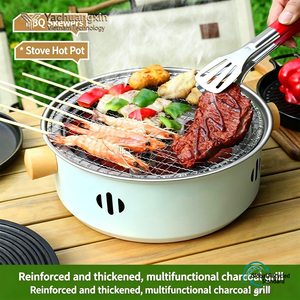 Barbecue portable en acier inoxydable avec spatule pour la cuisson en plein air et le camping - Product Image 6