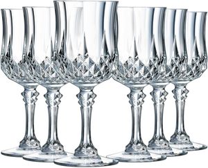 Copas y Vasos de Vino de Cristal Clásicos Vintage en Oferta, 215 ml, Hechos a Mano para Banquetes de Boda y Vino Tinto - Product Image 1