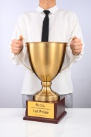 Trofeo de Metal y Madera Personalizado, Premio de PVC para Campeones Deportivos, Medalla de Oro, Copa de Campeones de Fútbol, Placa Conmemorativa