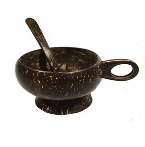 Reusable <b>Coconut</b> Shell <b>Cup</b> Wide Handle Eco Friendly Natural <b>Coconut</b> Mug Coffee Tea Bulk Supplier India - Product Image 3