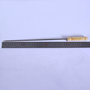 22英寸扁平刀片不锈钢烧烤烤肉串棒易于使用的户外和厨房工具金属烧烤串 - Product Image 4