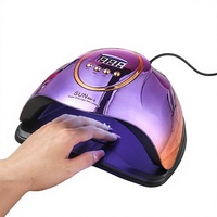 Lampe à ongles UV LED électrique haute puissance, lumière rouge, capteur intelligent, séchage rapide, photothérapie, sécheuse pour vernis gel, salon, usage domestique