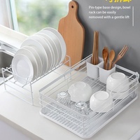 Égouttoir à vaisselle moderne en fil métallique pour comptoir de cuisine