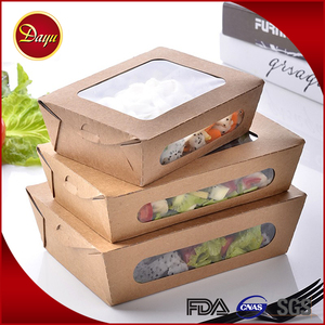 Hamburger Snack Fast Food scatola di carta Sandwich personalizzato scatola di imballaggio carta Kraft Logo personalizzato <span class=keywords><strong>da</strong></span> <span class=keywords><strong>asporto</strong></span> torta usa e getta - Product Image 5