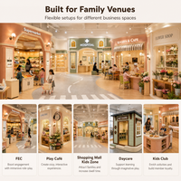 Conjunto de Juegos Infantiles para Tienda de Flores Comercial, Mostrador de Esquina Redonda, Certificado TUV, Diseño para Operador, Apto para Centros Comerciales
