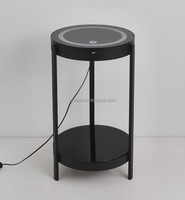 Chargement intelligent sans fil USB avec tables basses tiroir table de chevet lampadaire lampe sur pied atmosphère chambre lampadaire