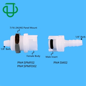 CPC SMC быстрый соединитель белый POM <span class=keywords><strong>1</strong></span>/16 <span class=keywords><strong>1</strong></span>/8 дюймов шланг зазубрина с клапаном панели крепление рядный быстроразъемный соединитель муфта - Product Image 3