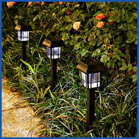 Lampe solaire LED d'extérieur compacte très vendue pour jardin et aménagement paysager de villa, nouvelle, en stock transfrontalier, étanche, certifiée FCC, 3500K Chaud