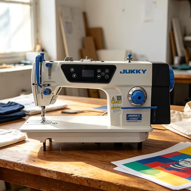 Direct Drive Sewing Machine JUKKY 9806-D4 High Speed Computerized Auto Lockstitch Model With Automatic Thread Cutting Function