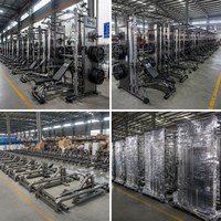 Station multifonctionnelle FRS Heavy Duty Smith Machine Power Cage en acier Q235A, poids net 450 kg, modèle FRS-998A, charge maximale 1800 kg