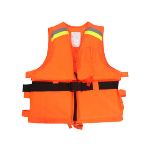 Adult And Childrens Fishing Rafting Life Jacket 50n Buoyancy Oxford Fabric Reflective Safety Vest For Rescue Boat Use - Product Image 4