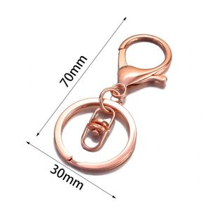 กระเป๋าเป้สะพายหลังแบบ DIY พวงกุญแจล็อบสเตอร์ตะขอเหล็กสีทอง30มม. - Product Image 2