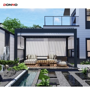 Garden Free Standing <b>Waterproof</b> Motorized Aluminio Pavilion Gazebo Ultraviolet-proof Custom Aluminium Pergola Free-standing Moto - Product Image 3